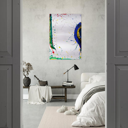 Untitled  SF-315  - Sam Francis Brushed Aluminum Print - 70x100 cm / 28x40 inches | Sam Francis Aluminum Print | Sam Francis Prints