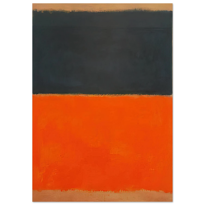 Mark Rothko - Green and Tangerine on Red - 1956 Wall Art - 21x29.7 cm / 8x12" - Premium Wooden Framed Poster With Fine Art Paper-canvas - White frame