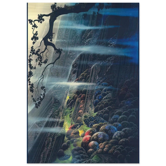 Evening Magic - Eyvind Earle Brushed Aluminum Print - 70x100 cm / 28x40 inches | Eyvind Earle Aluminum Print | Eyvind Earle Prints