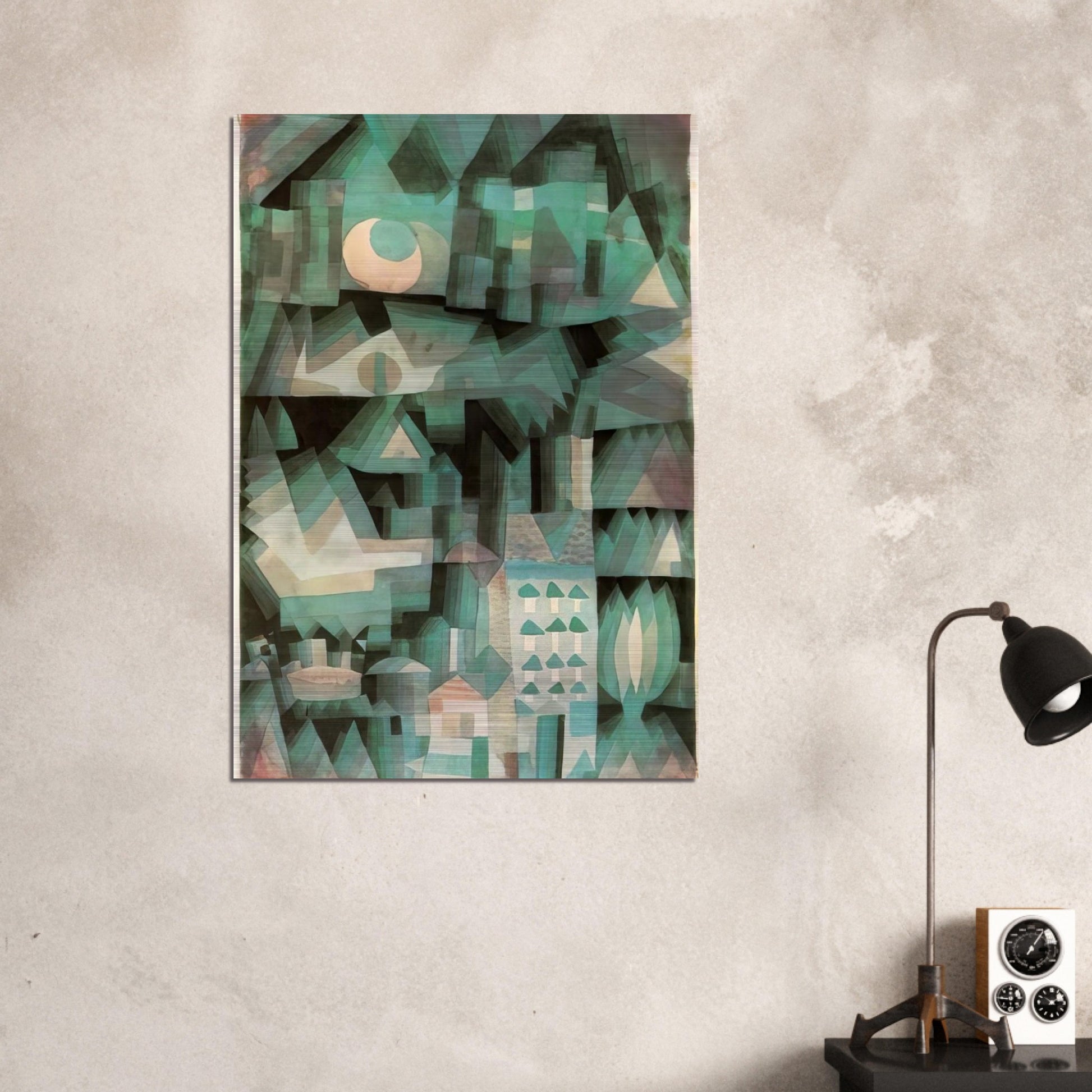 DREAM CITY 1921 - Paul Klee Brushed Aluminum Print - 70x100 cm / 28x40 inches | Paul Klee Aluminum Print | Paul Klee Prints