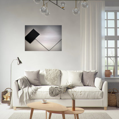 White Black - Ellsworth Kelly Brushed Aluminum Print - 70x100 cm / 28x40 inches | Ellsworth Kelly Aluminum Print | Ellsworth Kelly Prints