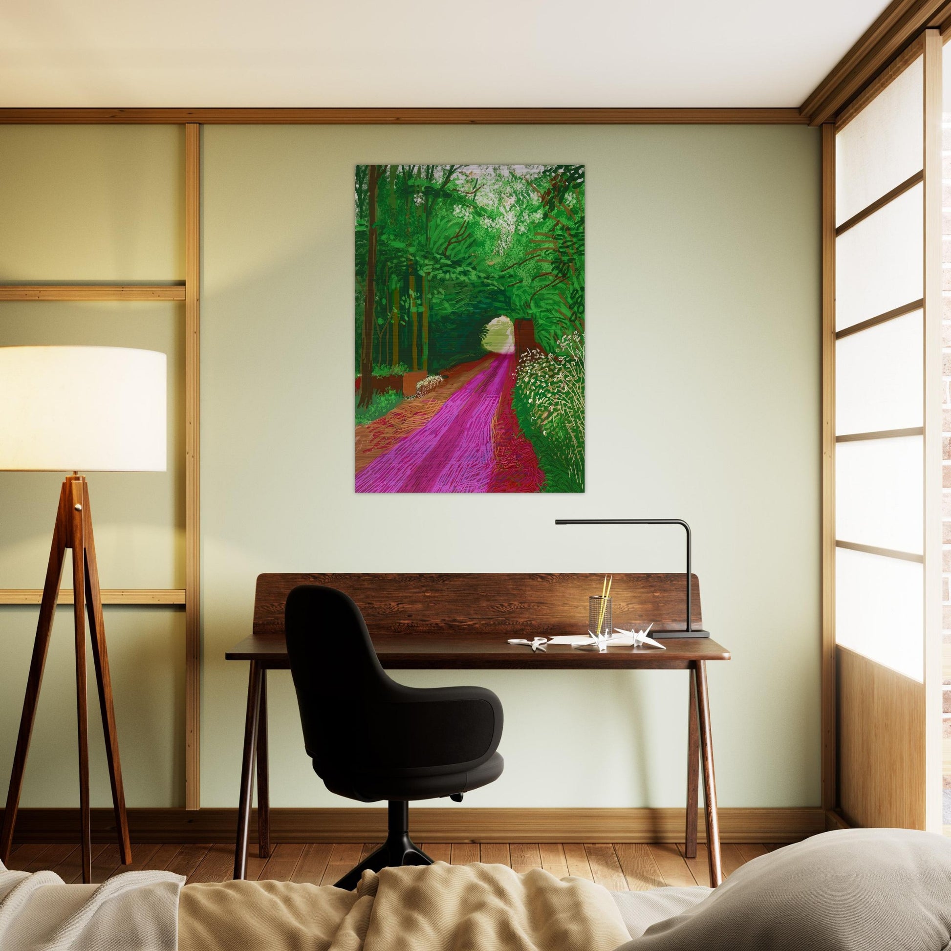 David Hockney - David Hockney Brushed Aluminum Print - 70x100 cm / 28x40 inches | David Hockney Aluminum Print | David Hockney Prints