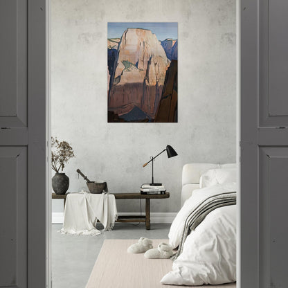 GREAT WHITE THRONE ZION CANYON UTAH 1933 - Maynard Dixon Brushed Aluminum Print - 70x100 cm / 28x40 inches | Maynard Dixon Aluminum Print | Maynard Dixon Prints