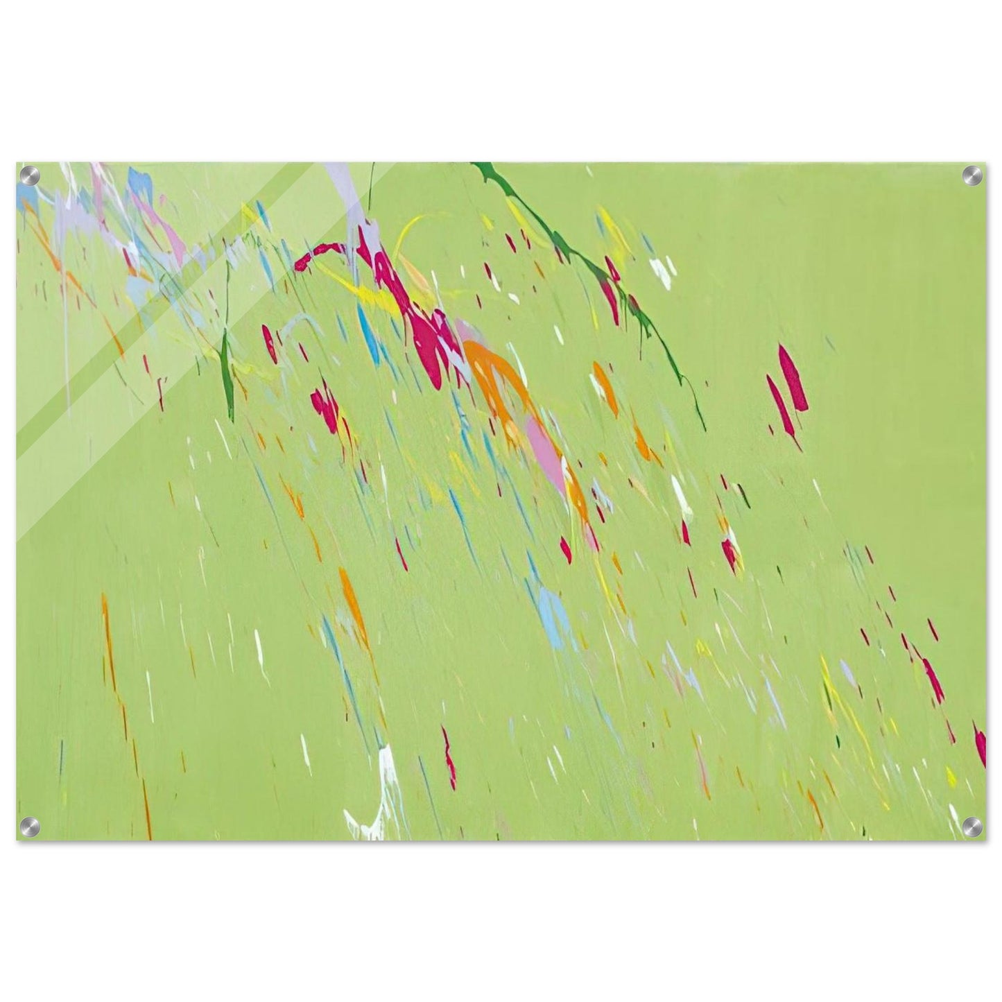 Raindrops Keep Falling on My Head - 1973 - Walasse Ting Acrylic Print - 70x100 cm / 28x40″ inches