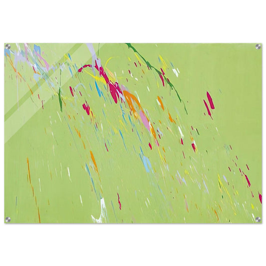 Raindrops Keep Falling on My Head - 1973 - Walasse Ting Acrylic Print - 70x100 cm / 28x40″ inches