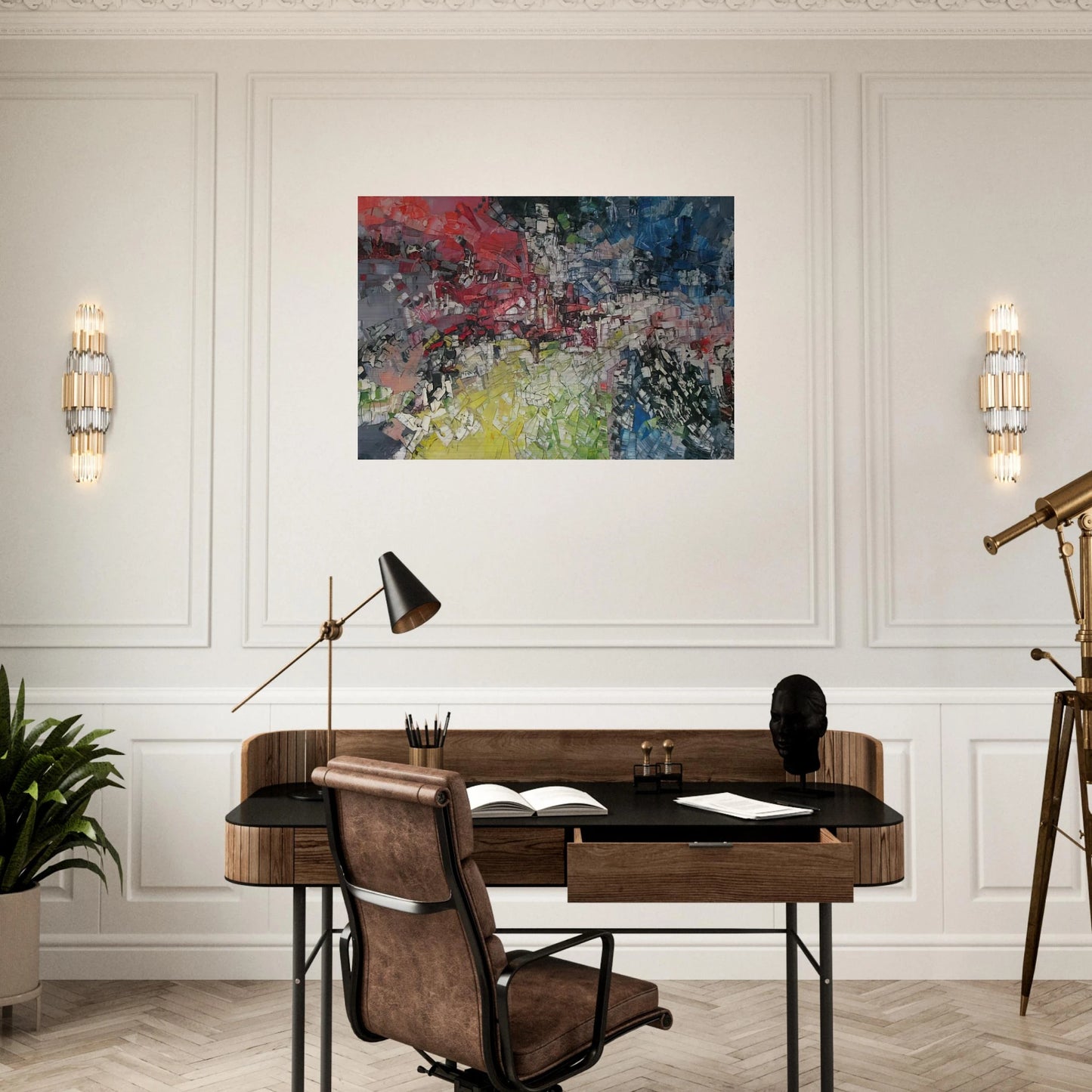 Horizons ouverts - Jean-Paul Riopelle Brushed Aluminum Print - 70x100 cm / 28x40 inches | Jean-Paul Riopelle Aluminum Print | Jean-Paul Riopelle Prints