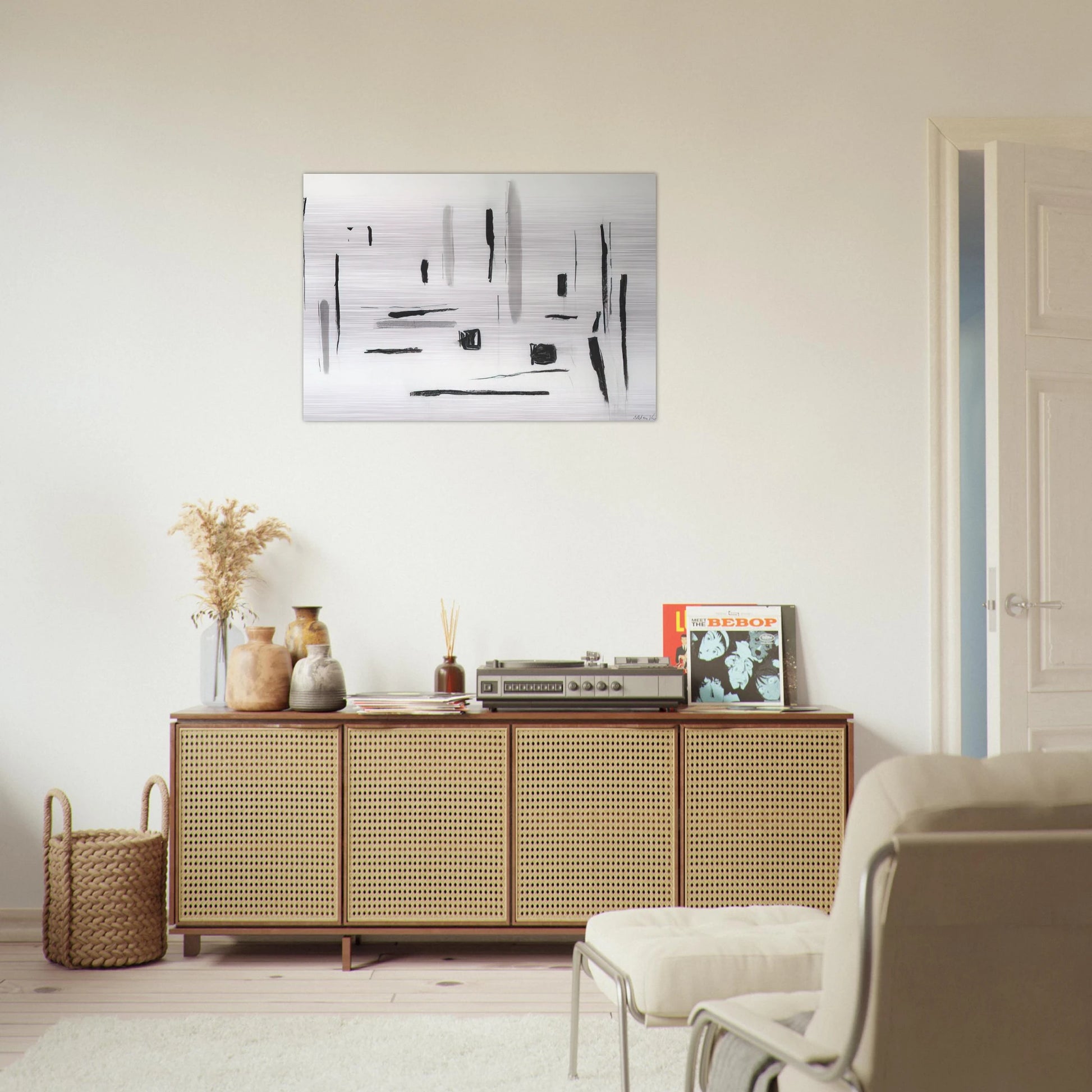 UNTITLED 1977 - Esteban Vicente Brushed Aluminum Print - 70x100 cm / 28x40 inches | Esteban Vicente Aluminum Print | Esteban Vicente Prints