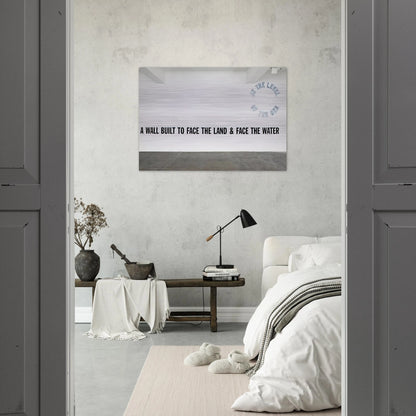 A Wall Built... - 2008 - Lawrence Weiner Brushed Aluminum Print - 70x100 cm / 28x40 inches | Lawrence Weiner Aluminum Print | Lawrence Weiner Prints