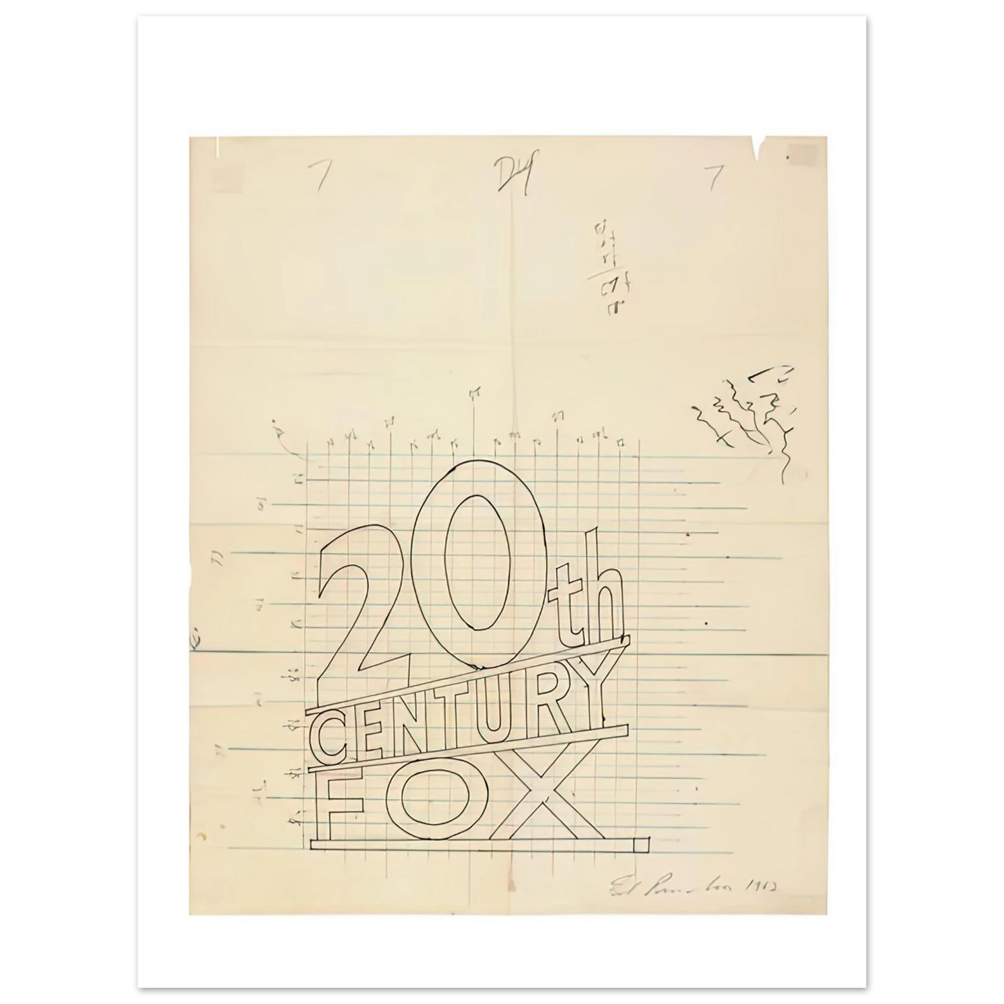 Edward Ruscha - TRADEMARK GRID 1962  75x100 cm / 30x40inches Fine Art Poster