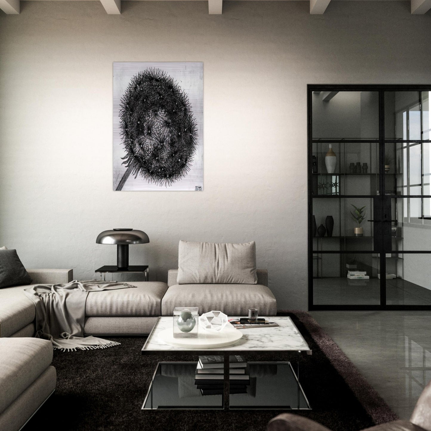 BLOWBALL I - MC Escher Brushed Aluminum Print - 70x100 cm / 28x40 inches | MC Escher Aluminum Print | MC Escher Prints