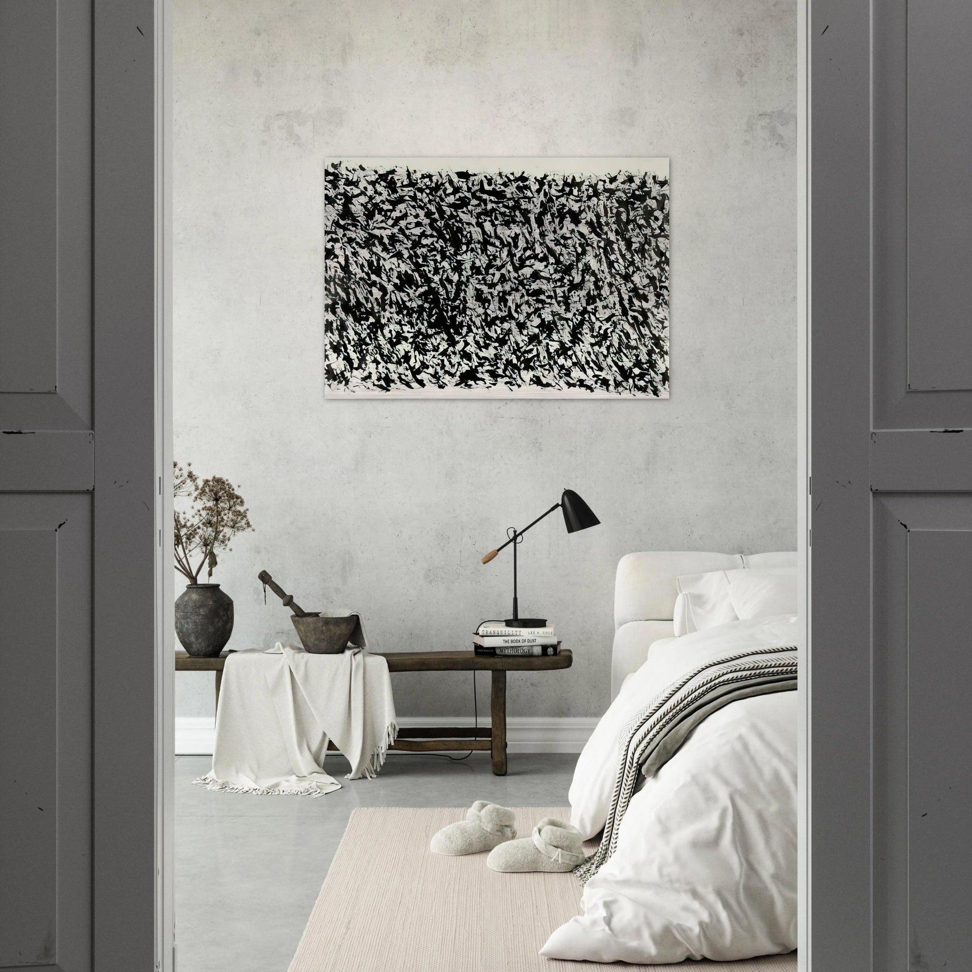 COMPOSITION - Henri Michaux Brushed Aluminum Print - 70x100 cm / 28x40 inches | Henri Michaux Aluminum Print | Henri Michaux Prints