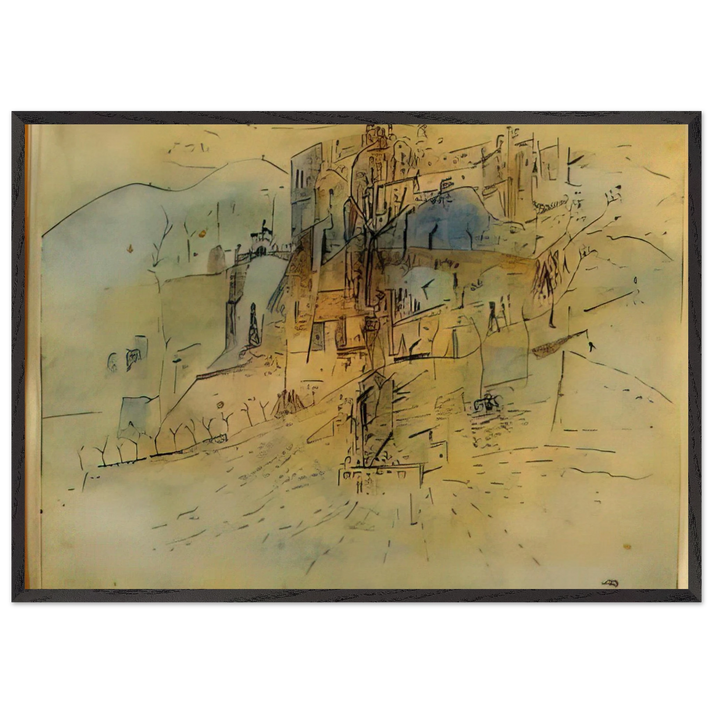Cite - 1945 - Wols 70x100 cm / 28x40 inches Framed Art Print – Black Wooden Frame