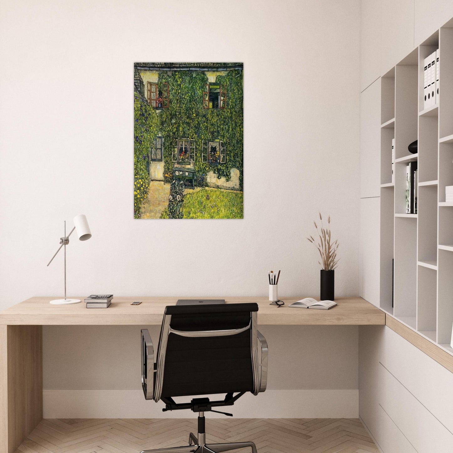 THE HOUSE OF GUARDABOSCHI - Gustav Klimt Brushed Aluminum Print - 70x100 cm / 28x40 inches | Gustav Klimt Aluminum Print | Gustav Klimt Prints