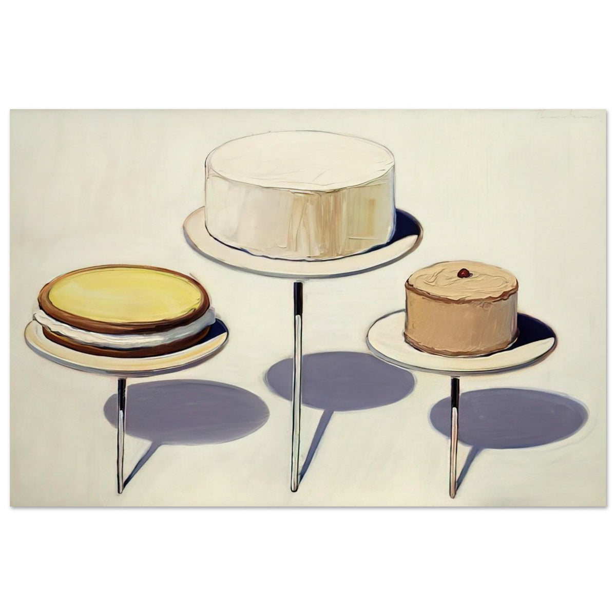 Display Cakes - 1963 - Wayne Thiebaud Art Prints - 100x150 cm / 40x60″ inches | Wayne Thiebaud Poster | Wayne Thiebaud Prints