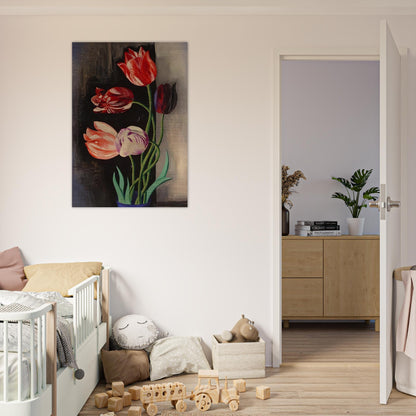 TULIPS - Moise Kisling Brushed Aluminum Print - 70x100 cm / 28x40 inches | Moise Kisling Aluminum Print | Moise Kisling Prints