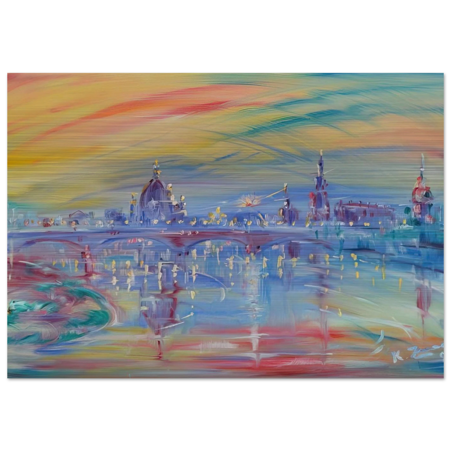 View of Rome and the Tiber - Konrad Zuse Brushed Aluminum Print - 70x100 cm / 28x40 inches | Konrad Zuse Aluminum Print | Konrad Zuse Prints
