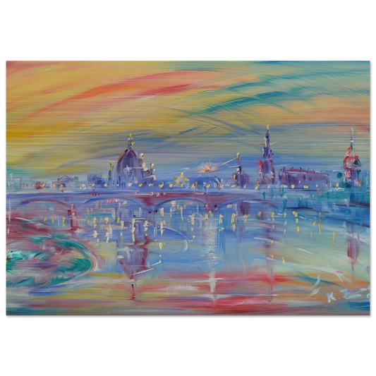 View of Rome and the Tiber - Konrad Zuse Brushed Aluminum Print - 70x100 cm / 28x40 inches | Konrad Zuse Aluminum Print | Konrad Zuse Prints