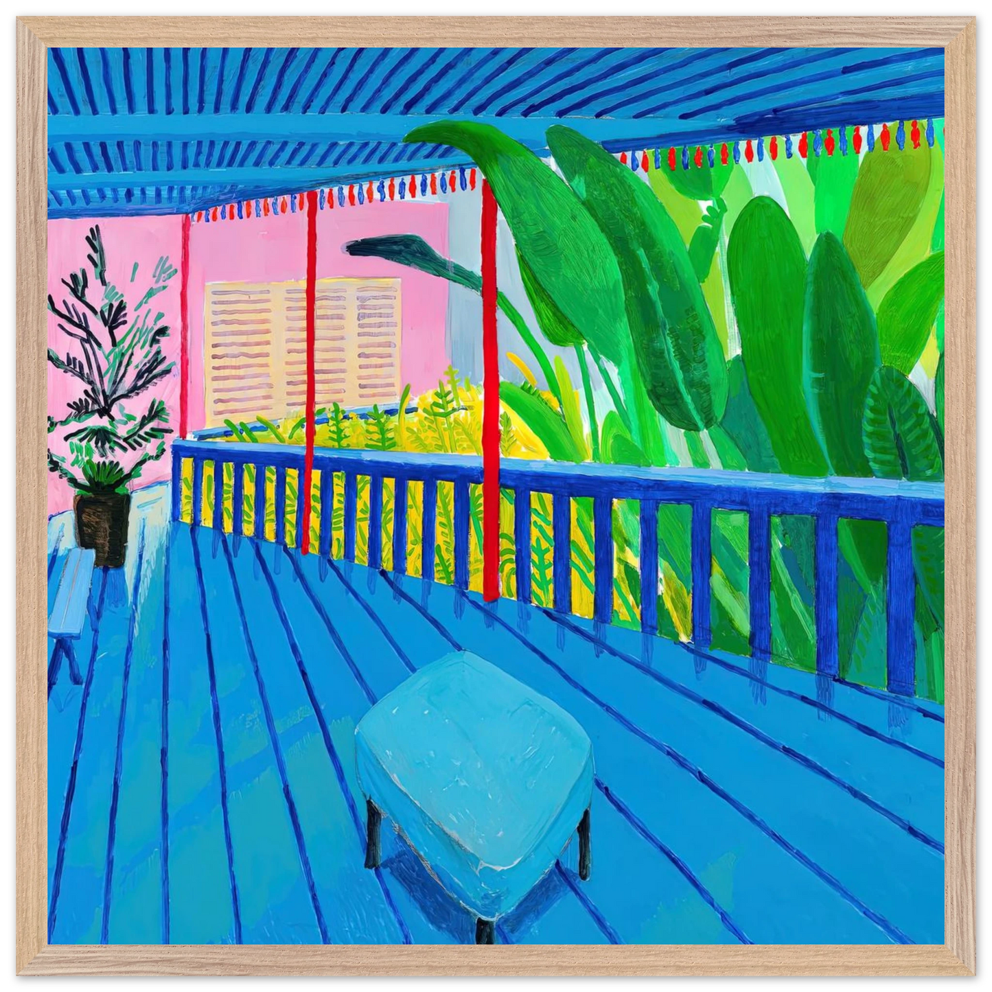 David Hockney - David Hockney Wall art - 30x40 cm / 12x16 inches - Premium Wooden Framed Poster With Fine Art Paper-canvas - Black frame