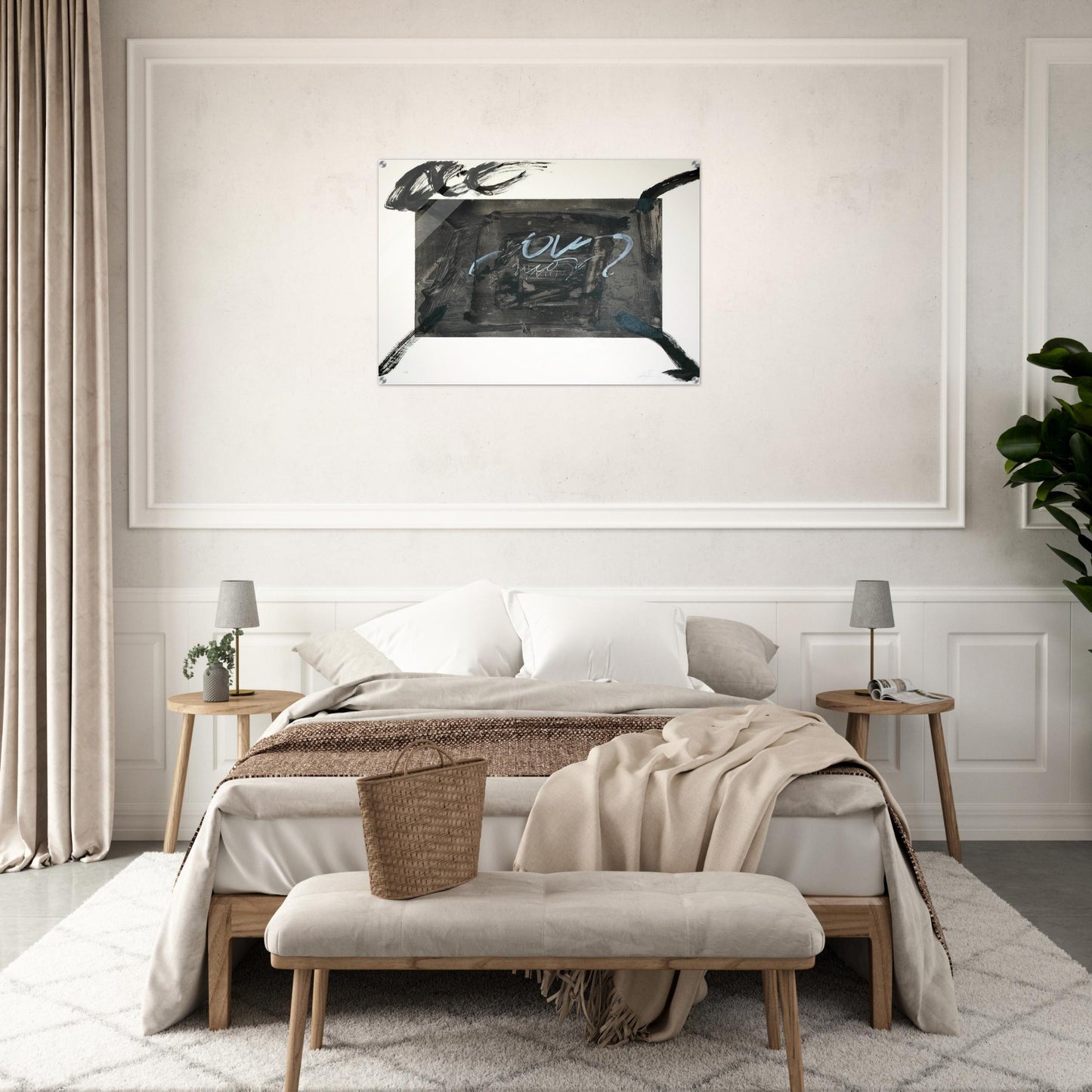 QUATRE GESTES NOIRS 1983 - Antoni Tapies Acrylic Print - 70x100 cm / 28x40″ inches | Antoni Tapies Wall Art | Antoni Tapies Prints