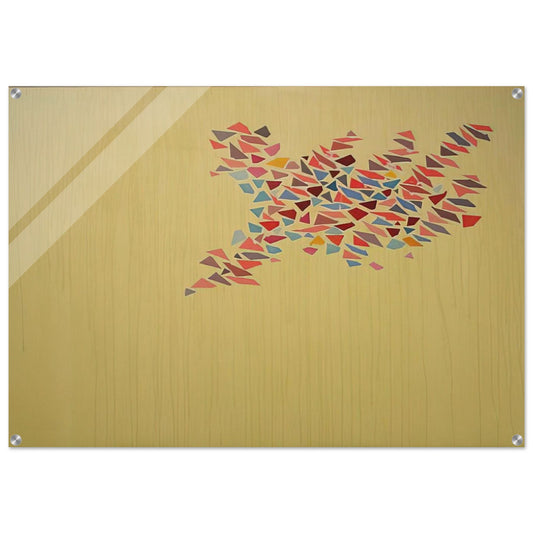 Colors on Pale Yellow - 1975 - Robert Goodnough Acrylic Print - 70x100 cm / 28x40″ inches | Robert Goodnough Wall Art | Robert Goodnough Prints