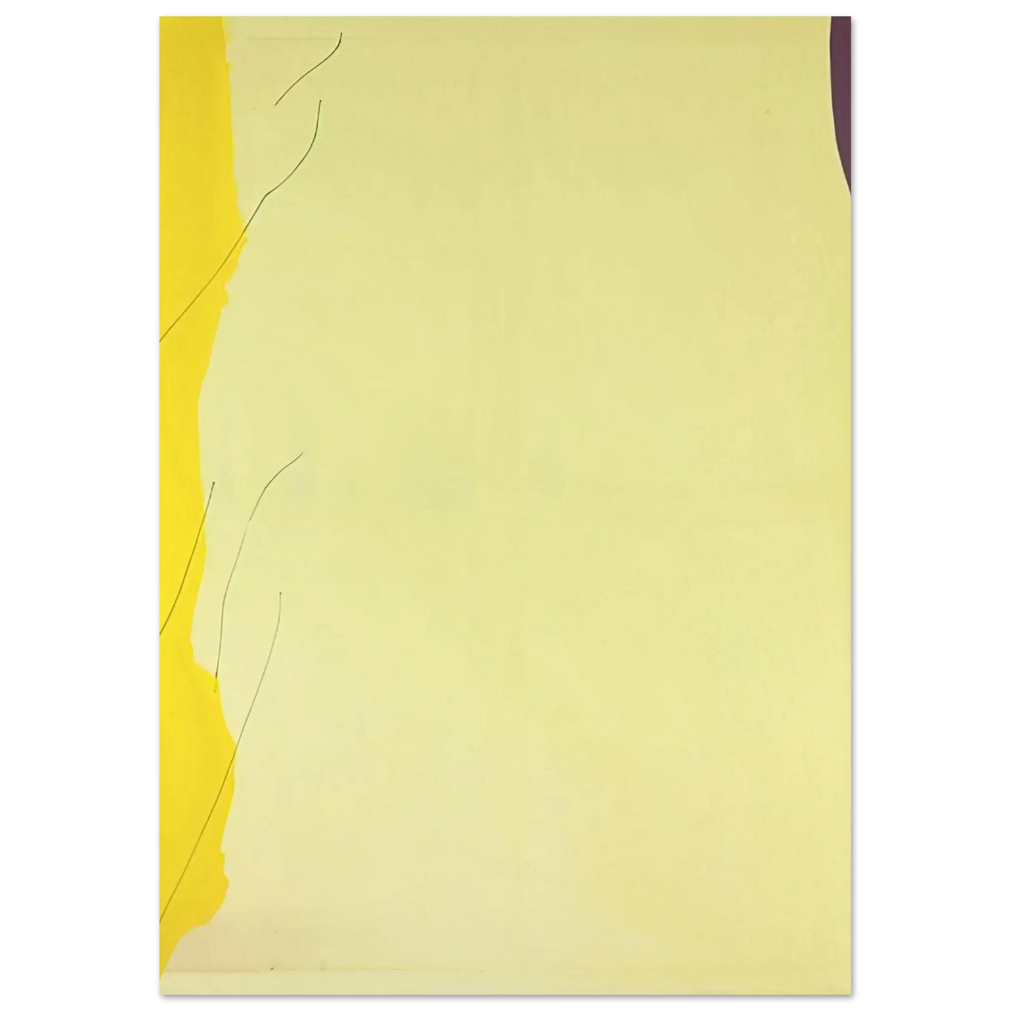 Helen Frankenthaler - Distillation - 1973 Wall art - 60x80 cm / 24x32 Inches - Premium Wooden Framed Poster With Fine Art Paper - White frame