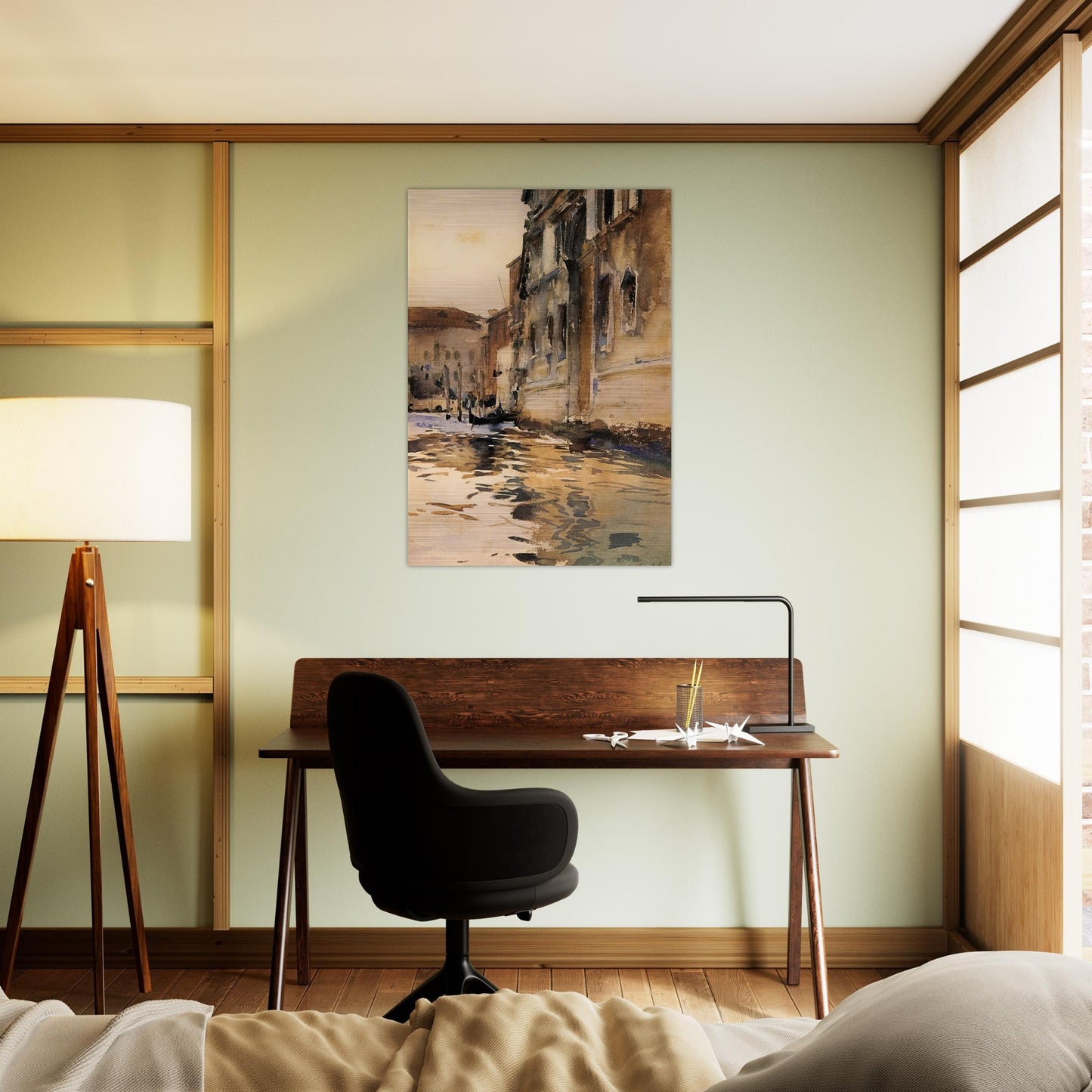 Venetian Canal, Palazzo Corner - John Singer Sargent Brushed Aluminum Print - 70x100 cm / 28x40 inches | John Singer Sargent Aluminum Print | John Singer Sargent Prints