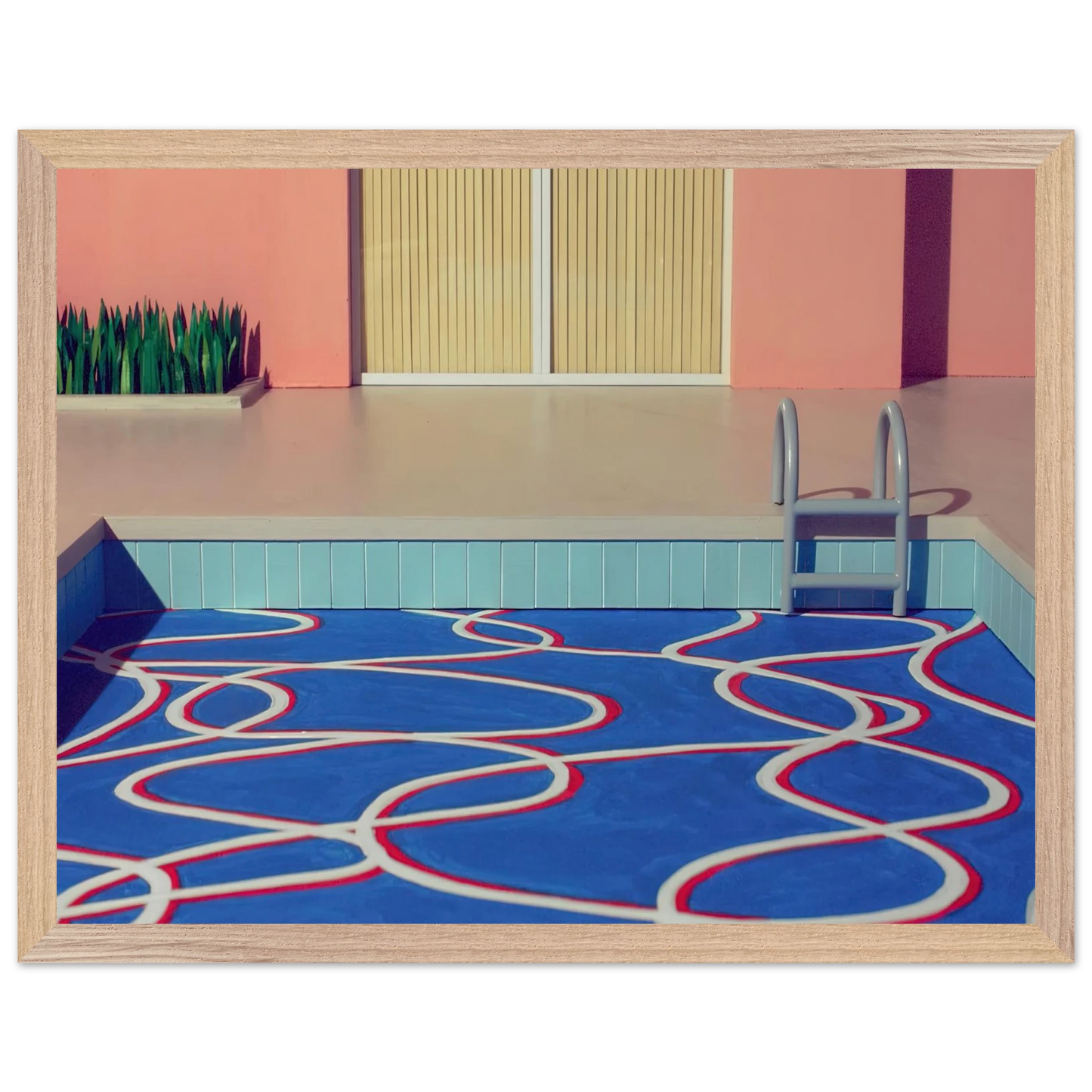 David Hockney - David Hockney Wall art - 13x18 cm / 5x7 inches - Premium Wooden Framed Poster With Fine Art Paper-canvas - Wood frame