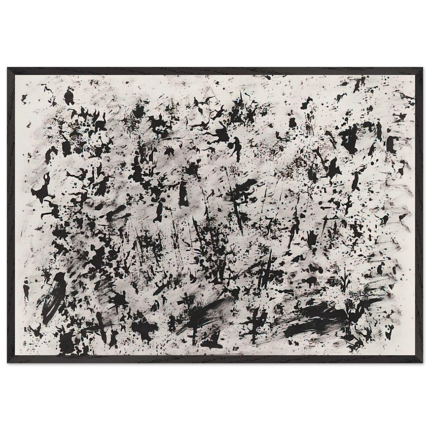Untitled - 1962 N7 - Henri Michaux 70x100 cm / 28x40 inches Framed Art Print – Black Wooden Frame
