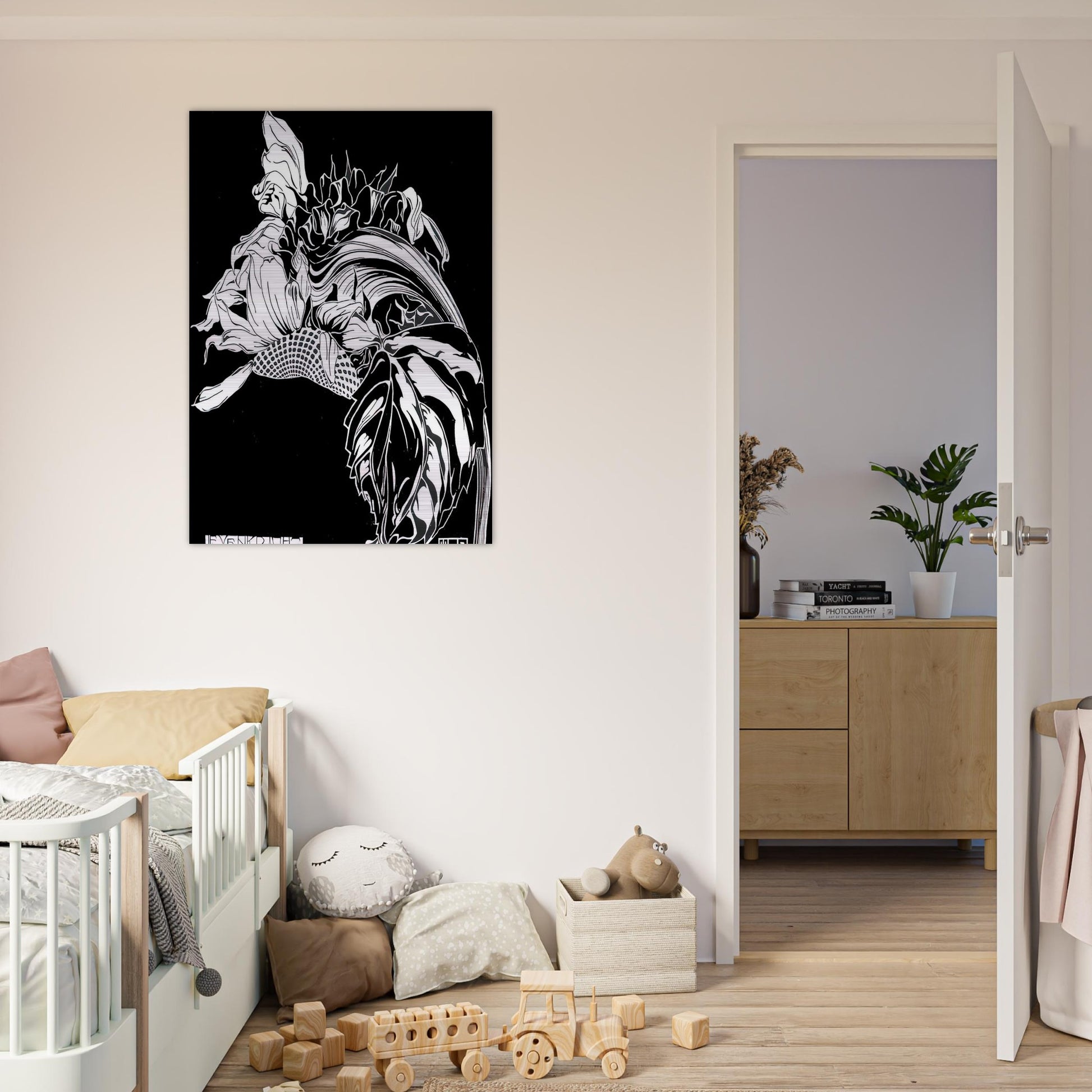 LIFE FORCE - MC Escher Brushed Aluminum Print - 70x100 cm / 28x40 inches | MC Escher Aluminum Print | MC Escher Prints