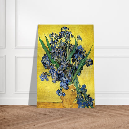 Still Life with Irises - Vincent van Gogh Brushed Aluminum Print - 70x100 cm / 28x40 inches | Vincent van Gogh Aluminum Print | Vincent van Gogh Prints
