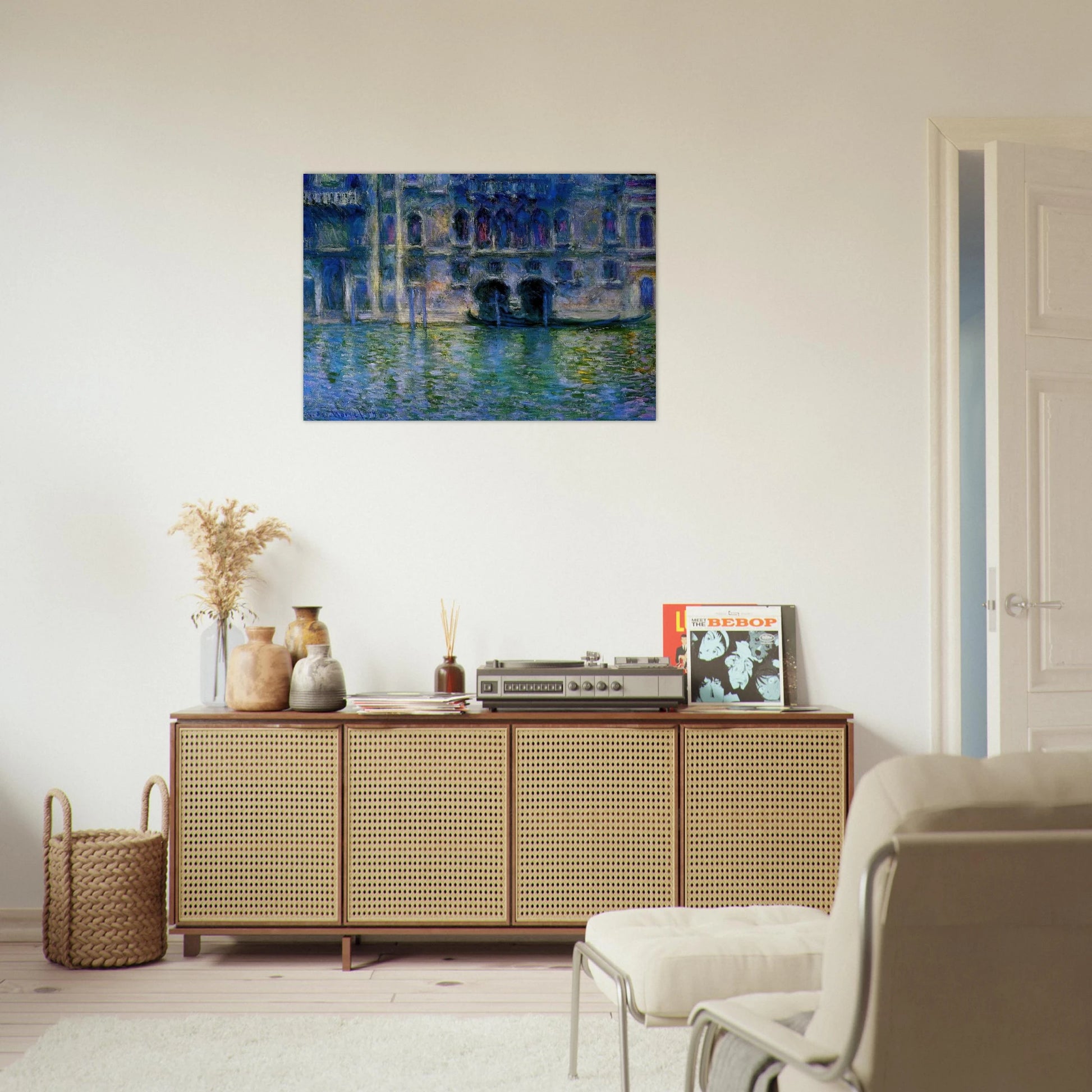 Palazzo da Mula at Venice - claude monet Brushed Aluminum Print - 70x100 cm / 28x40 inches | claude monet Aluminum Print | claude monet Prints