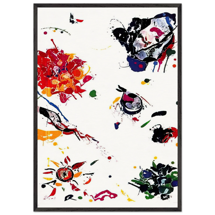 Untitled  SFE-046  - Sam Francis 70x100 cm / 28x40 inches Framed Art Print – Black Wooden Frame