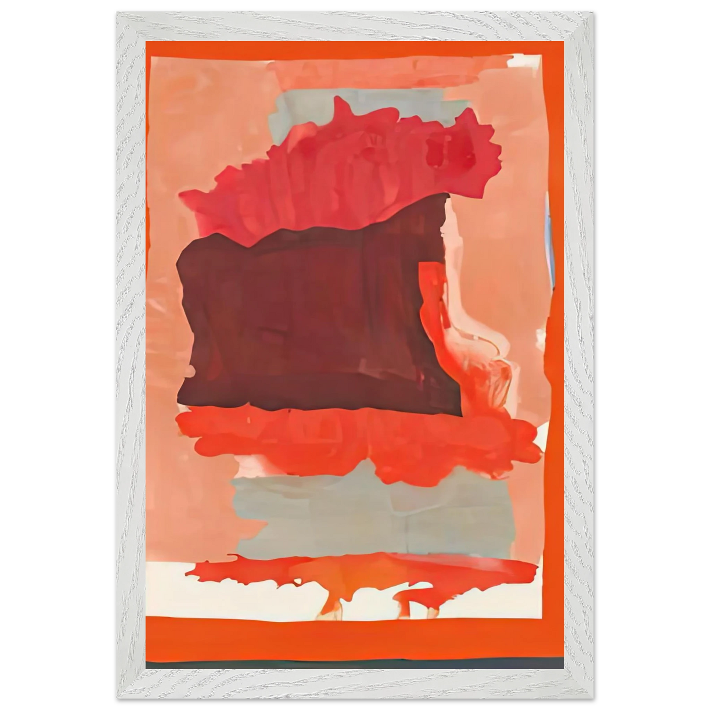 Helen Frankenthaler - Cape Orange, 1964- Wall Art - 30x40 cm / 12x16 inches - Premium Wooden Framed Poster With Fine Art Paper-canvas - White frame
