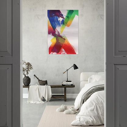 Untitled - 1983 - Paul Jenkins Brushed Aluminum Print - 70x100 cm / 28x40 inches | Paul Jenkins Aluminum Print | Paul Jenkins Prints