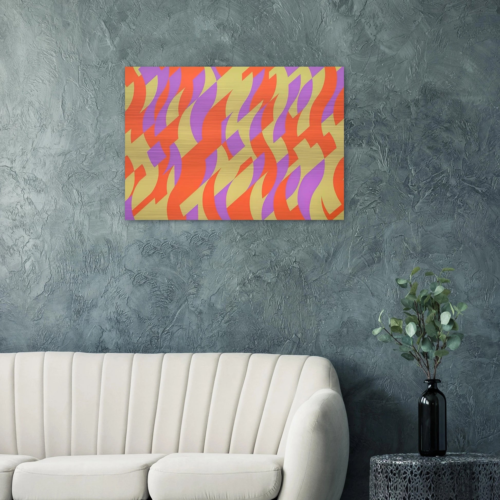 CARNIVAL 2000 - Bridget Riley Brushed Aluminum Print - 70x100 cm / 28x40 inches | Bridget Riley Aluminum Print | Bridget Riley Prints