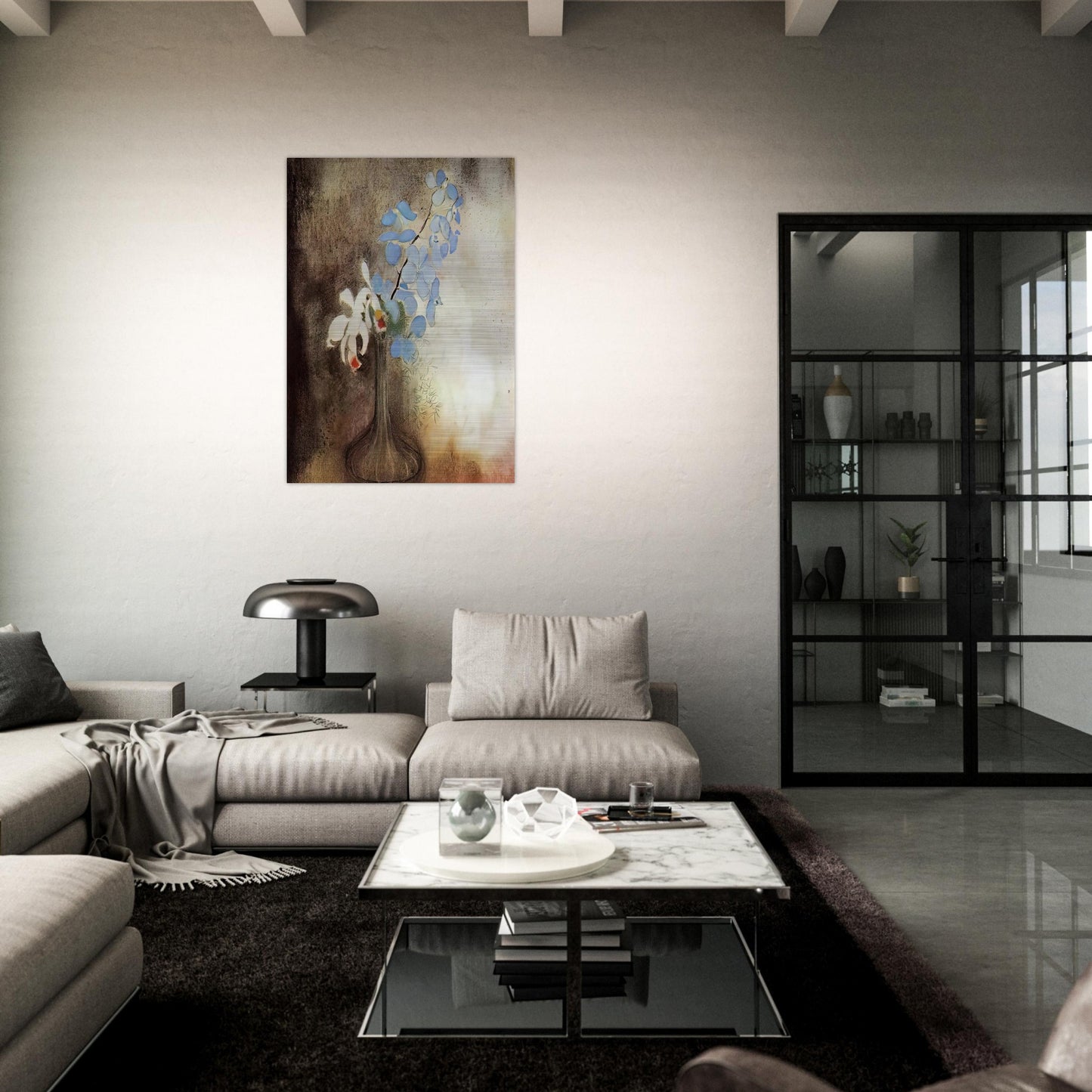 ORCHIDS - Odilon Redon Brushed Aluminum Print - 70x100 cm / 28x40 inches | Odilon Redon Aluminum Print | Odilon Redon Prints