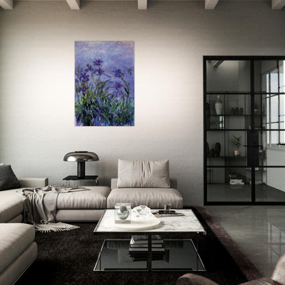 Lilac Irises - claude monet Brushed Aluminum Print - 70x100 cm / 28x40 inches | claude monet Aluminum Print | claude monet Prints