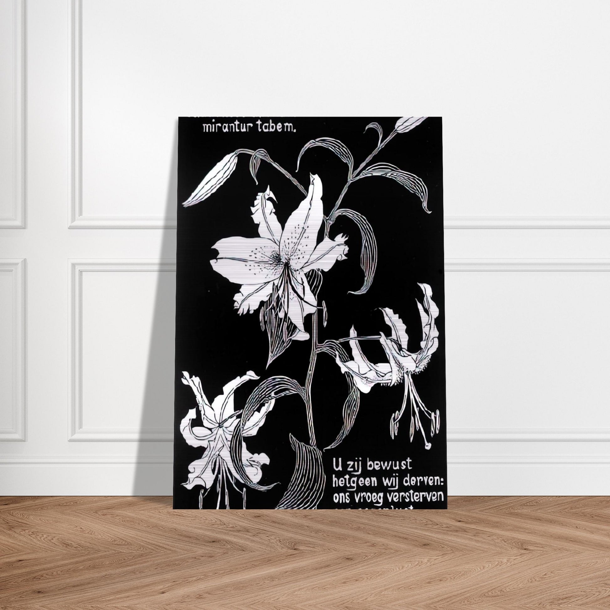 FLOWERS - MC Escher Brushed Aluminum Print - 70x100 cm / 28x40 inches | MC Escher Aluminum Print | MC Escher Prints | Maurits Cornelis Escher Prints