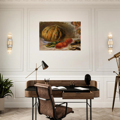 Melon and Tomatos - Pierre-Auguste Renoir Brushed Aluminum Print - 70x100 cm / 28x40 inches | Pierre-Auguste Renoir Aluminum Print | Pierre-Auguste Renoir Prints
