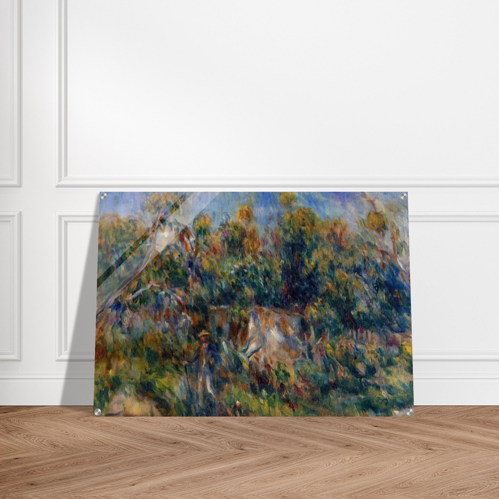 The Painter Taking a Stroll at Cagnes - Pierre-Auguste Renoir Acrylic Print - 70x100 cm / 28x40″ inches | Pierre-Auguste Renoir Wall Art | Pierre-Auguste Renoir Prints