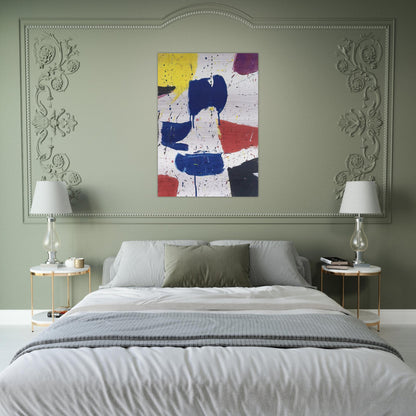 Emblem 8  1 - Sam Francis Brushed Aluminum Print - 70x100 cm / 28x40 inches | Sam Francis Aluminum Print | Sam Francis Prints