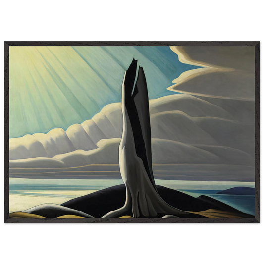 North Shore Lake Superior - 1926 N1 - Lawren Harris 70x100 cm / 28x40 inches Framed Art Print – Black Wooden Frame