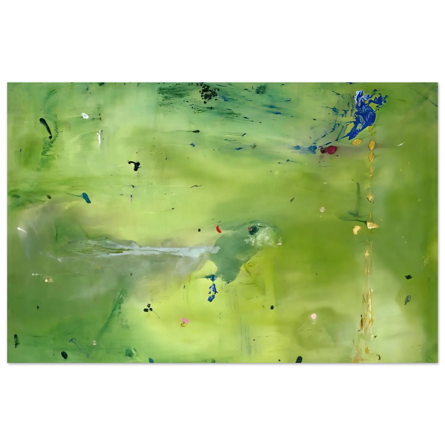 Helen Frankenthaler - A Green Thought in a Green Shade - 1981 Wall art - 28x43  cm / XL (11x17 Inches) - Fine Art Poster - -