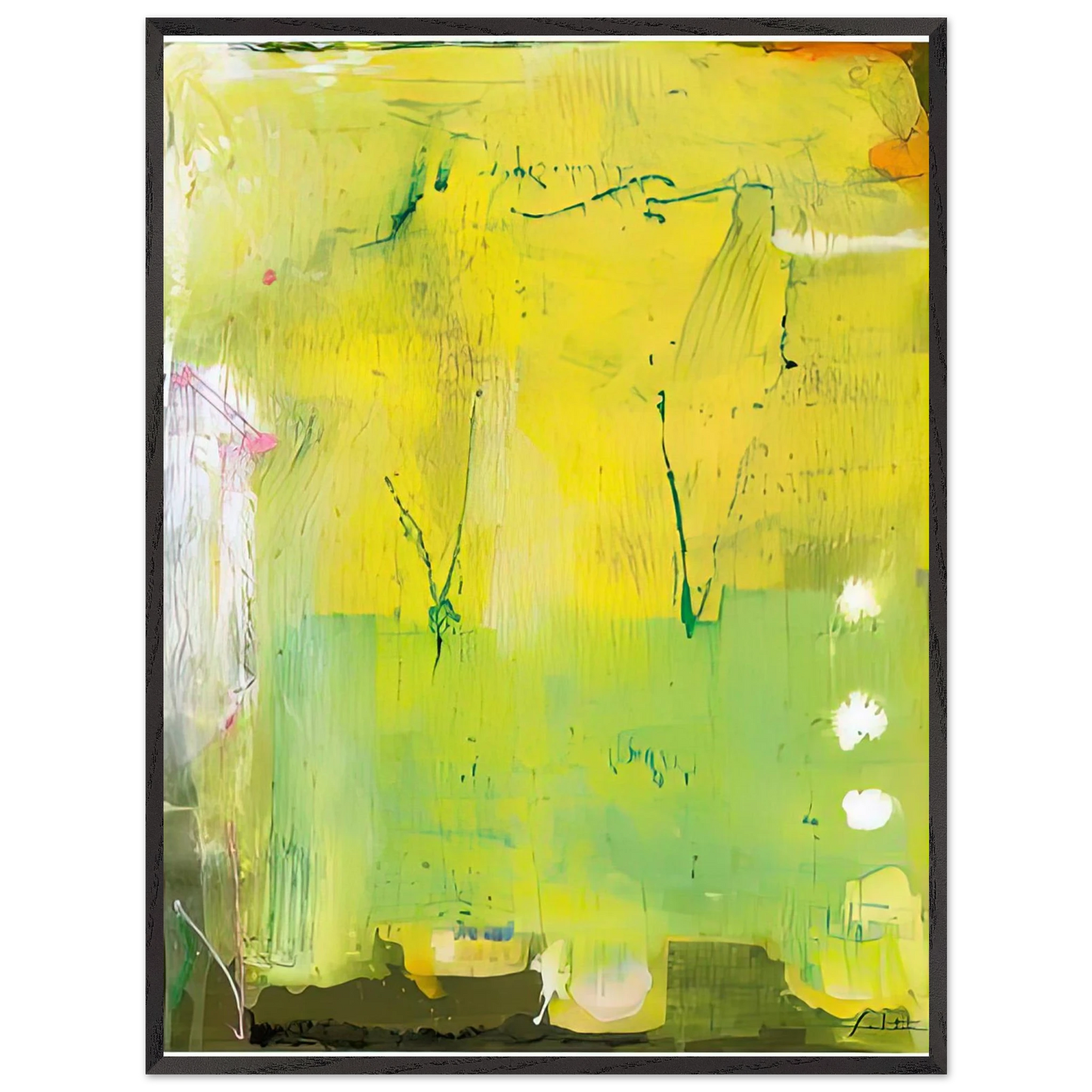 Helen Frankenthaler - The RakeÃ¢â‚¬â„¢s Progress, 1991- Wall Art - 30x40 cm / 12x16 inches - Premium Wooden Framed Poster With Fine Art Paper-canvas - White frame