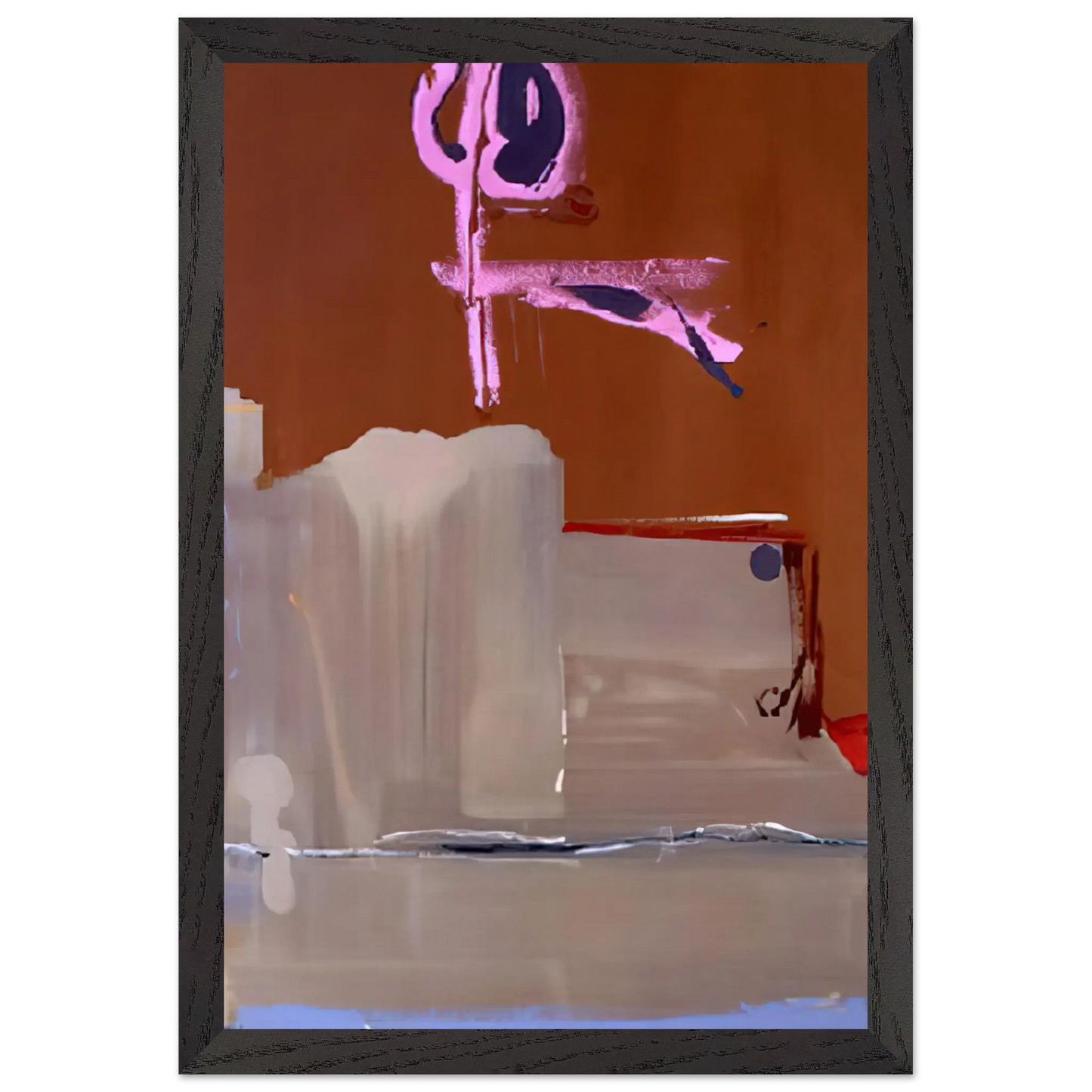 Helen Frankenthaler - Captain s Watch - 1986 Wall art - 21x29.7 cm / 8x12" - Premium Wooden Framed Poster With Fine Art Paper - Black frame