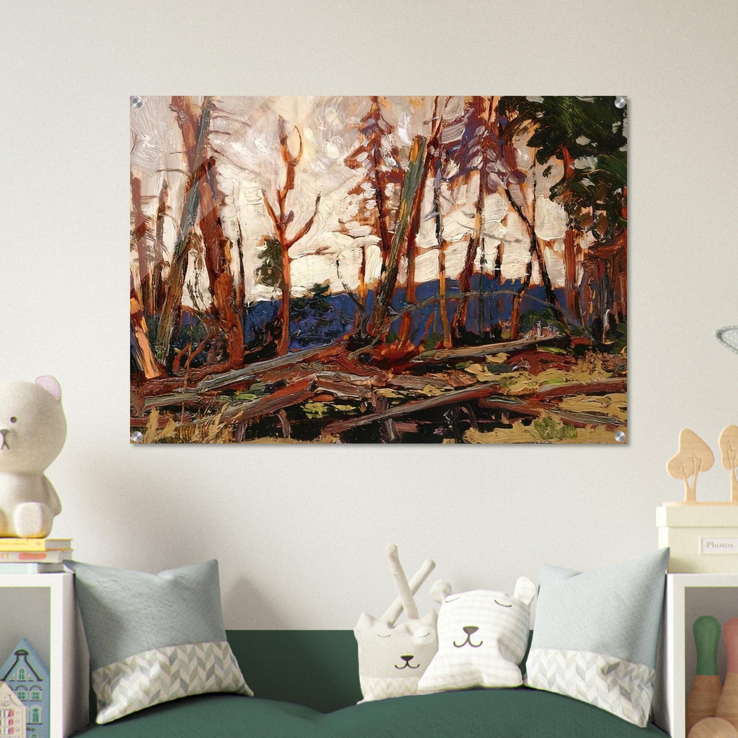BURNT COUNTRY EVENING SKETCH FOR BURNT LAND 1914 - Tom Thomson Acrylic Print - 70x100 cm / 28x40″ inches