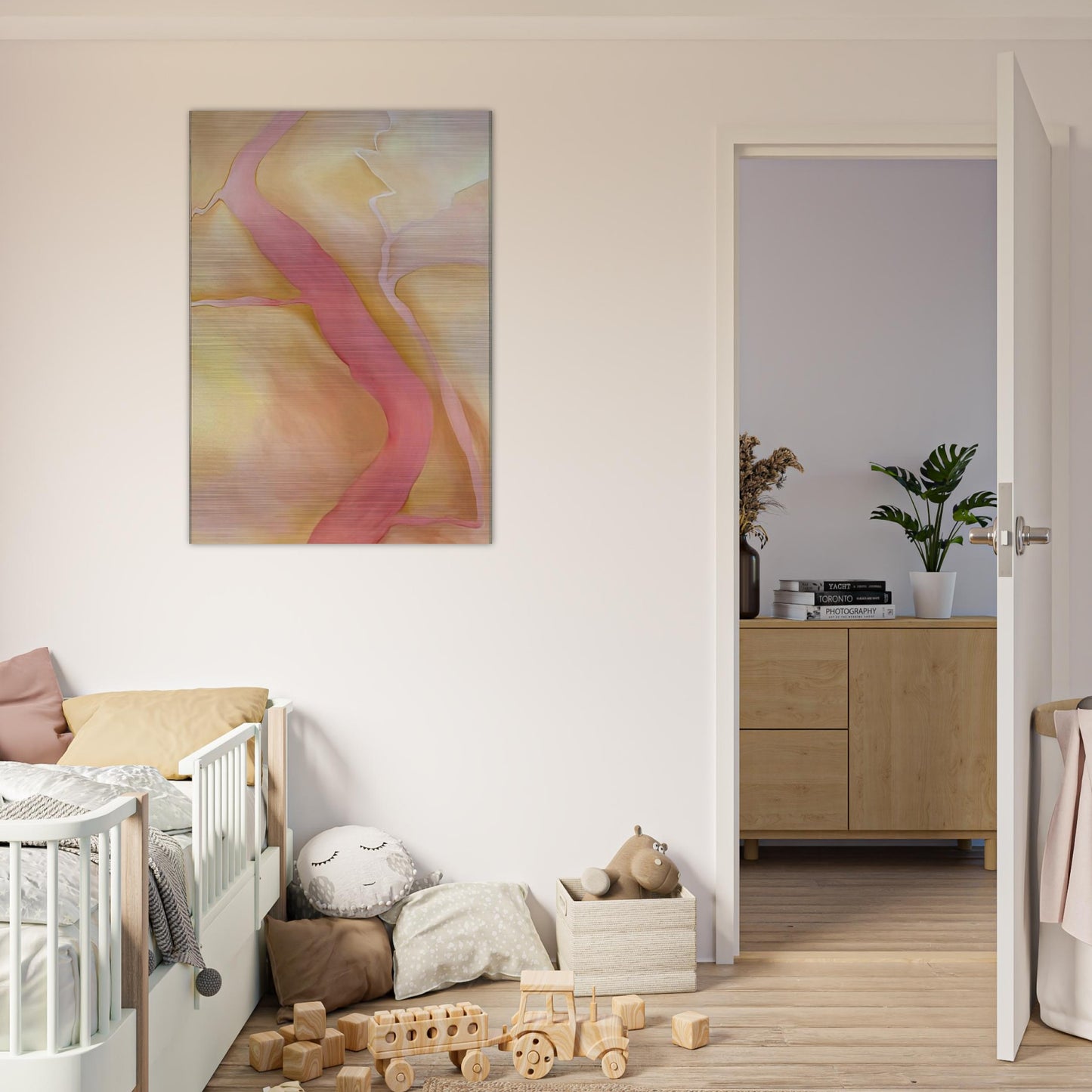 It Was Yellow and Pink II - Georgia O'Keeffe Brushed Aluminum Print - 70x100 cm / 28x40 inches | Georgia O'Keeffe Aluminum Print | Georgia O'Keeffe Prints