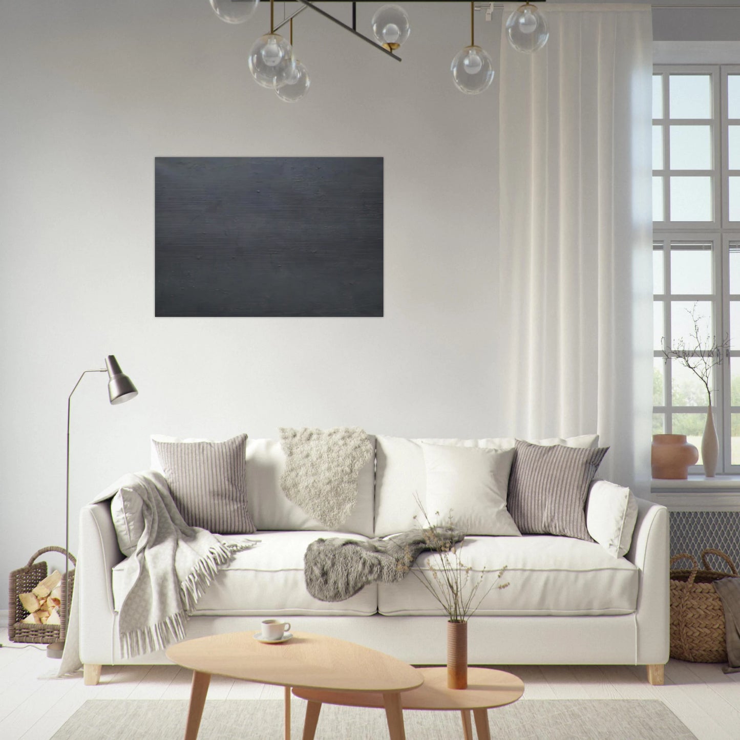 TOWNSCAPE M8 GREY 1968 - Gerhard Richter Brushed Aluminum Print - 70x100 cm / 28x40 inches | Gerhard Richter Aluminum Print | Gerhard Richter Prints