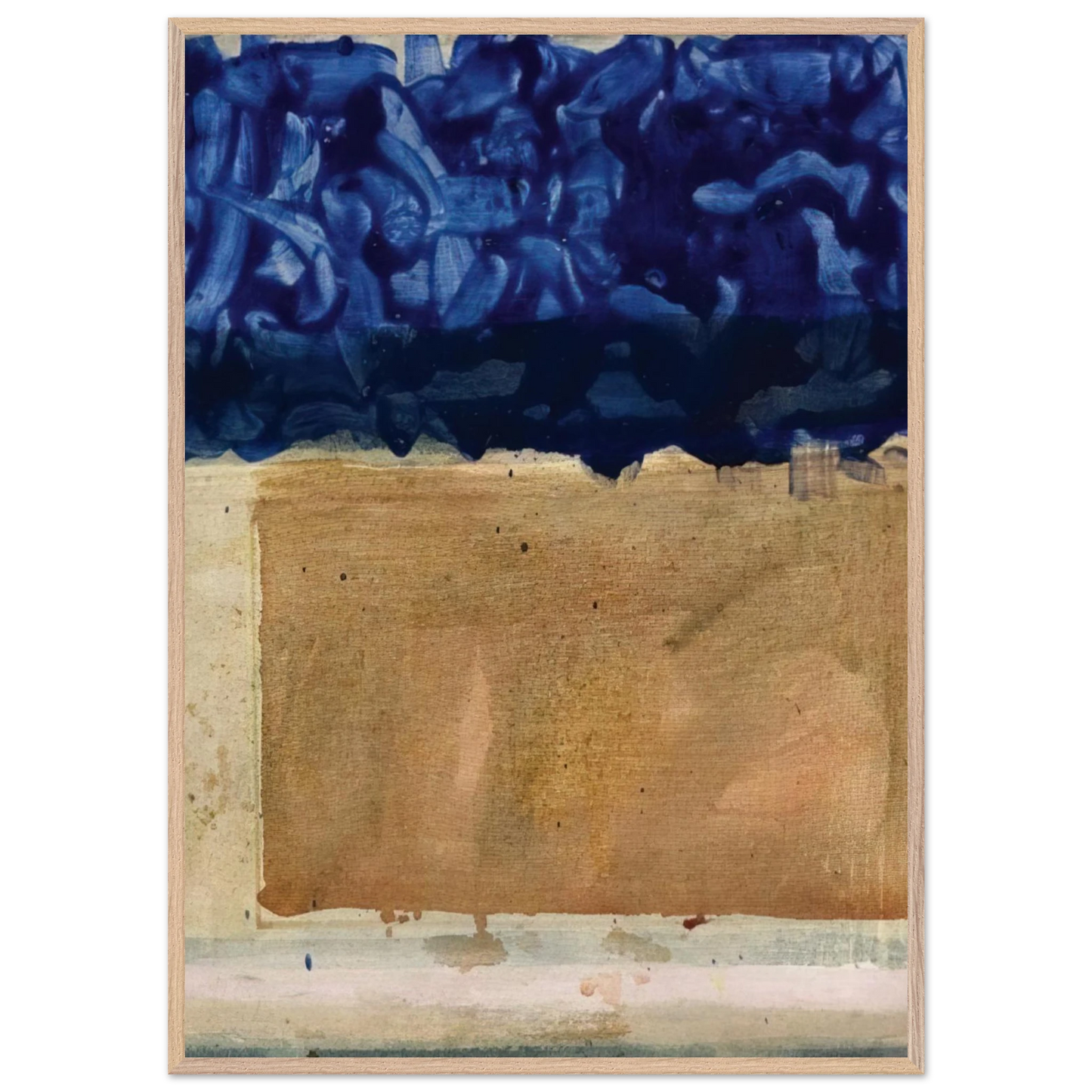 Helen Frankenthaler - Shoreline - 1952 Wall art - 40x60 cm / 16x24 inches - Premium Wooden Framed Poster With Fine Art Paper-canvas - White frame