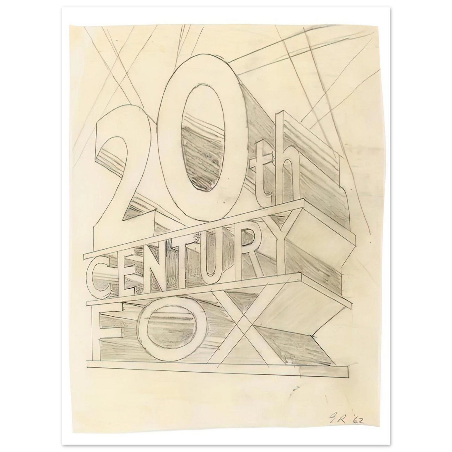 Edward Ruscha - TRADEMARK STUDY 3 1962  75x100 cm / 30x40inches Fine Art Poster